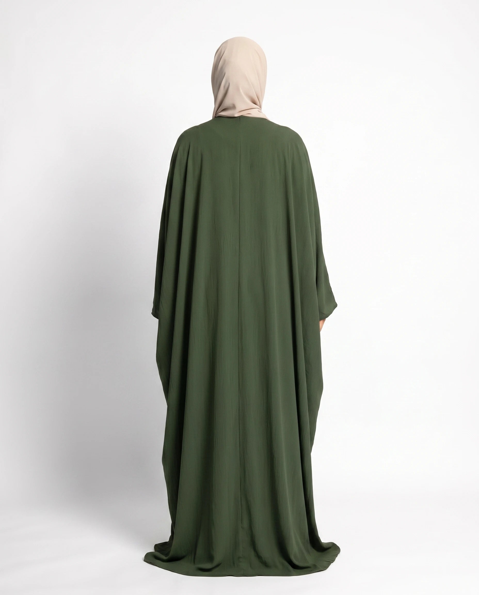 green butterfly abaya