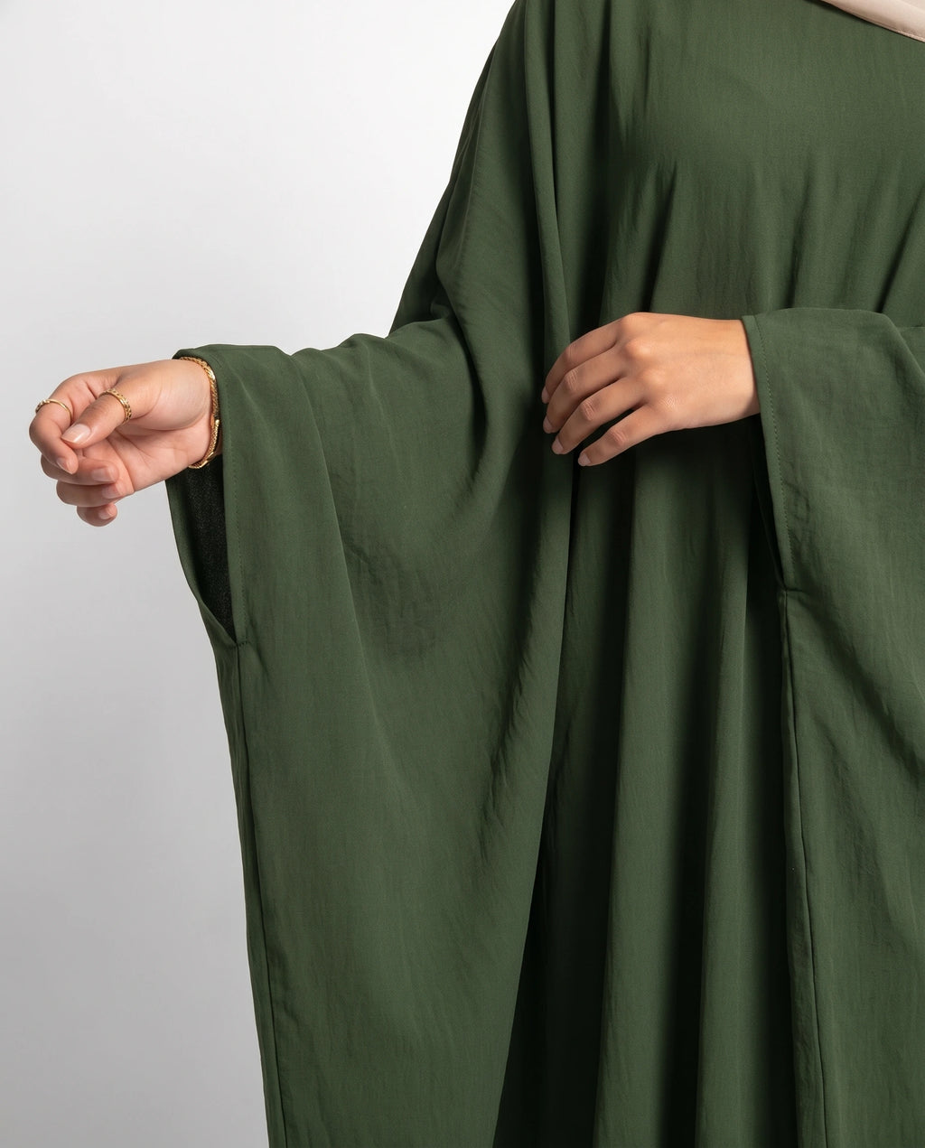 green butterfly abaya