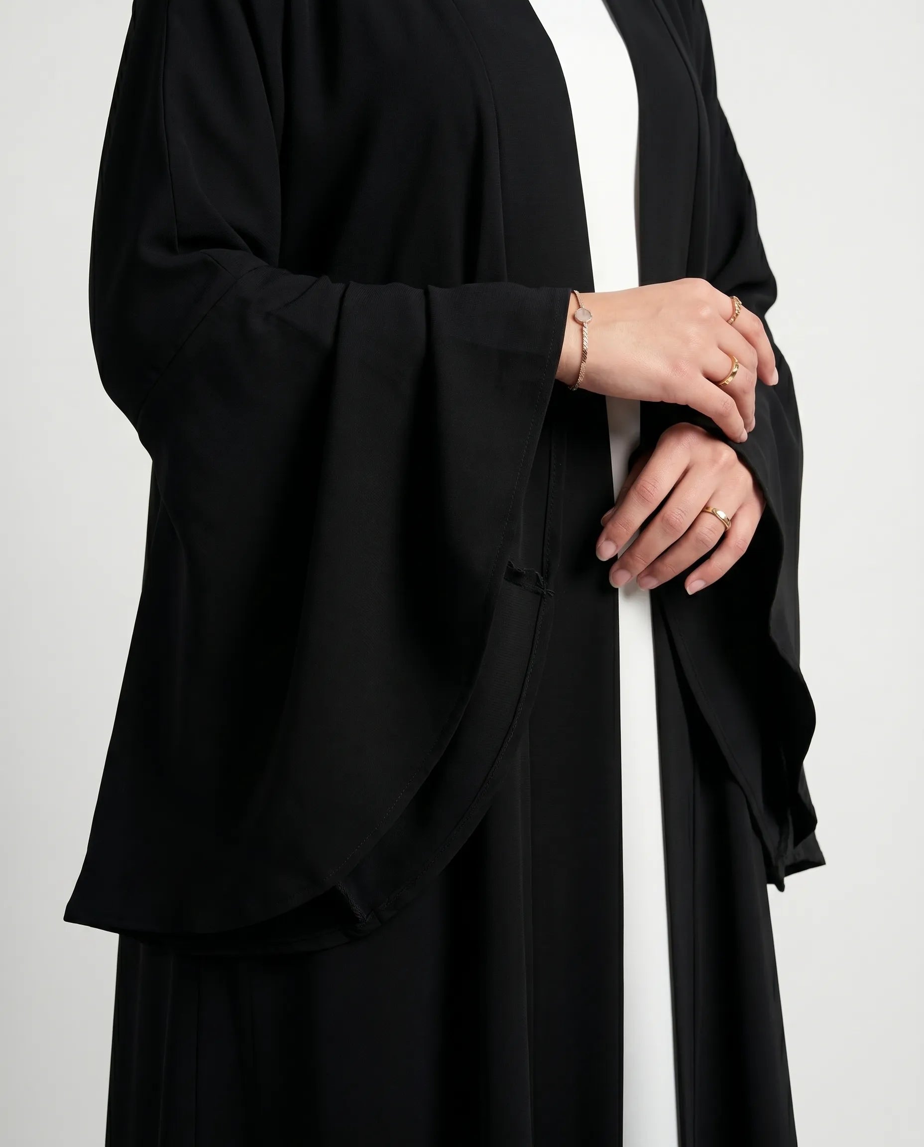 Black Open Abaya