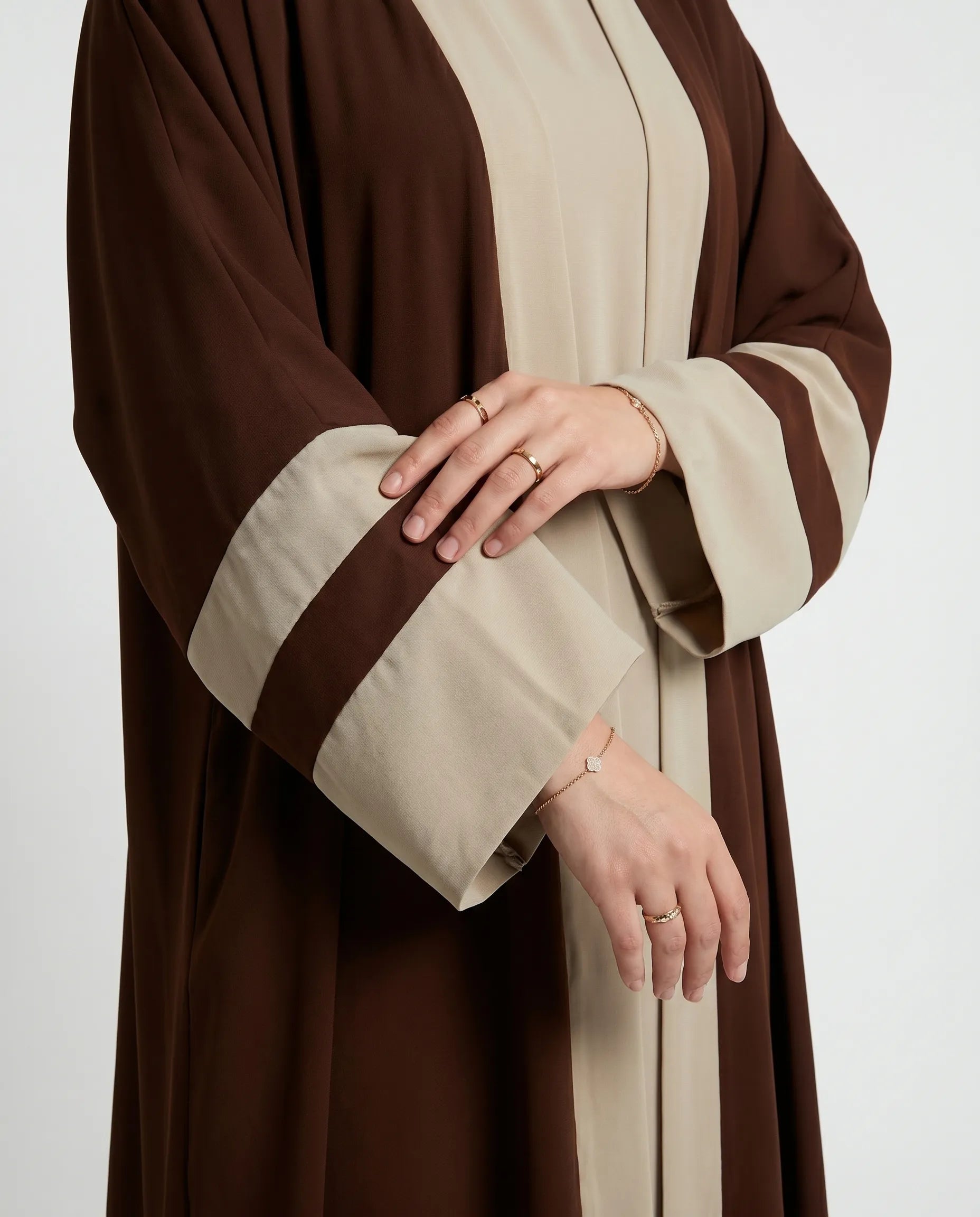 2 piece open Abaya set