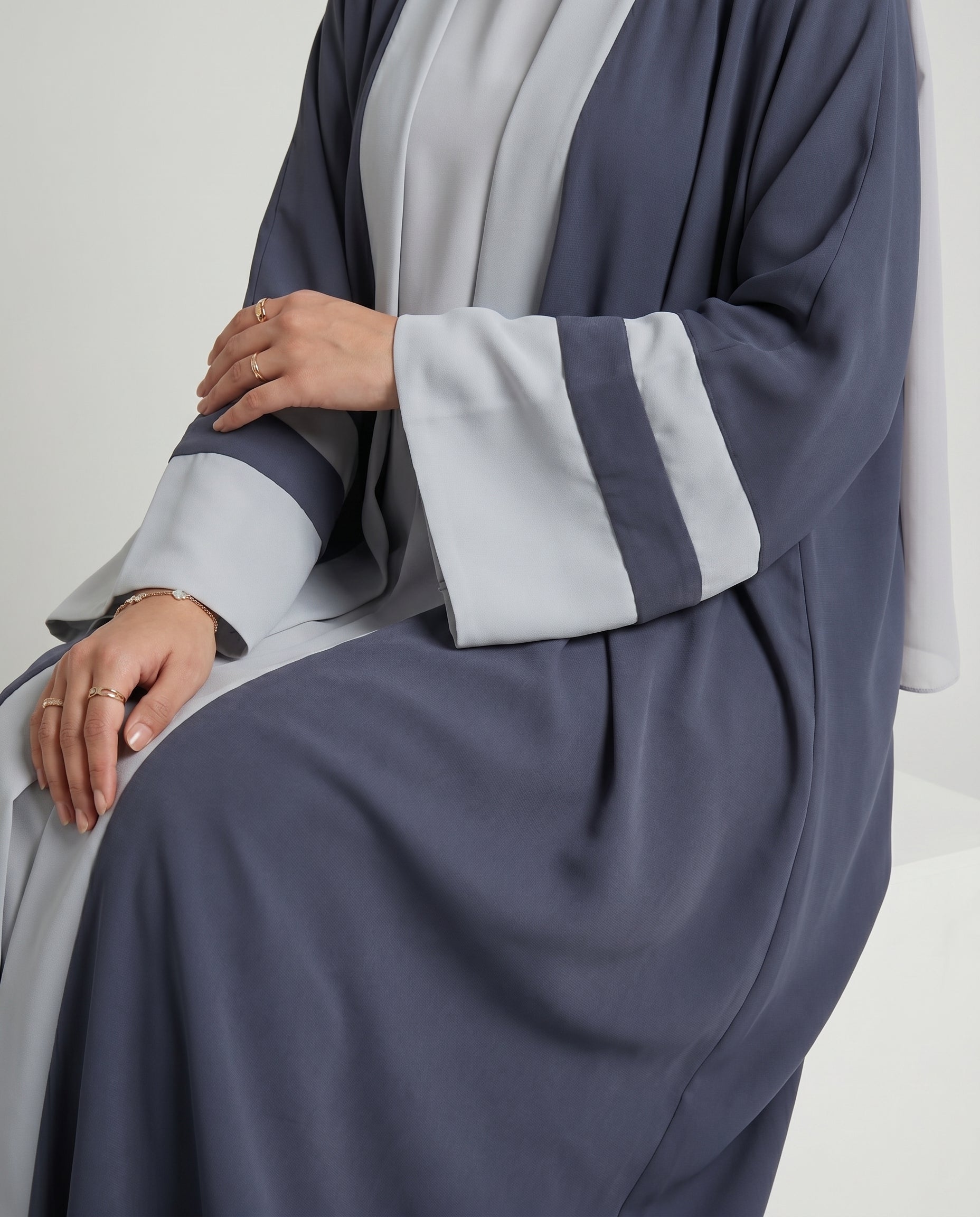 2 piece open Abaya set