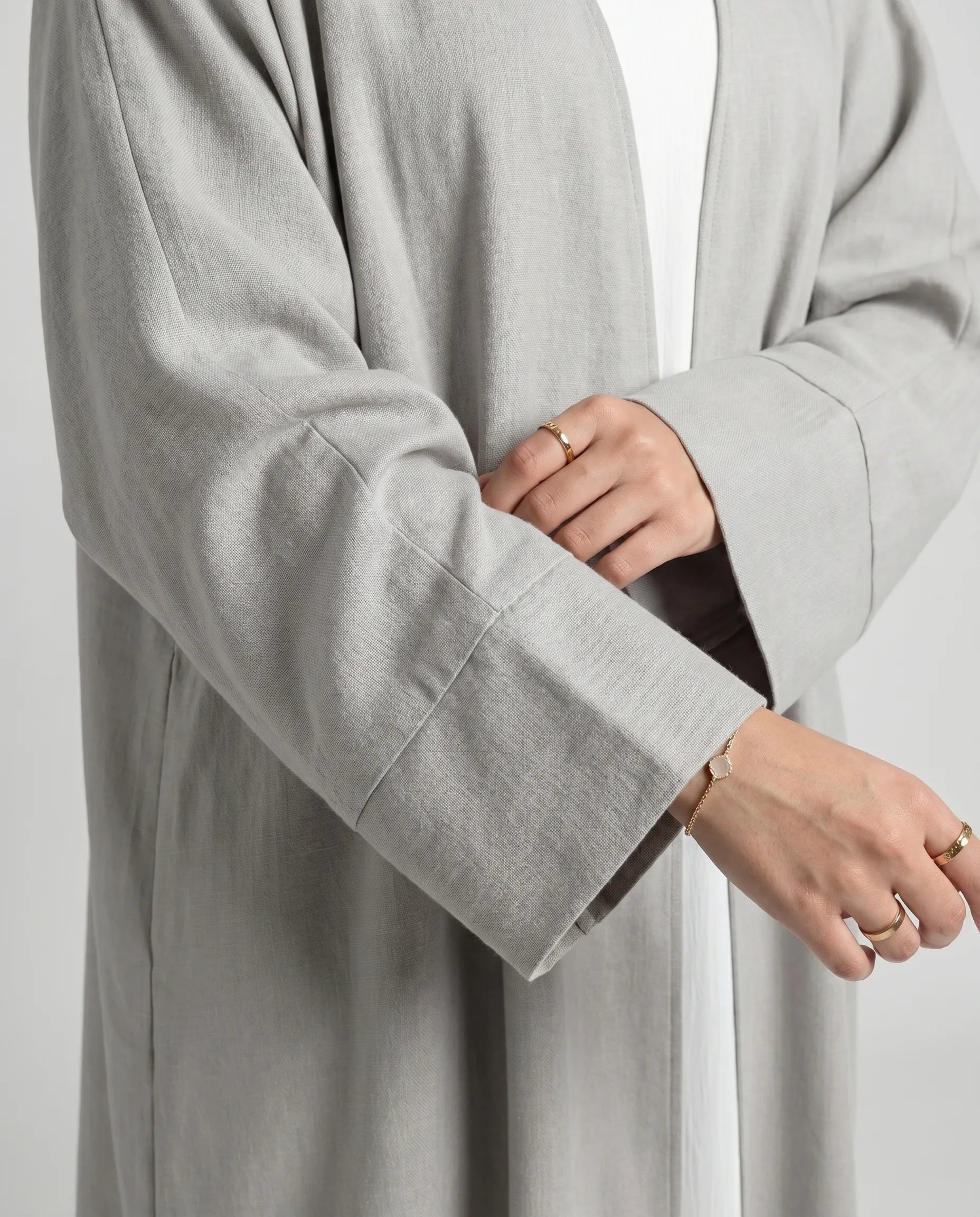 Linen Open Abaya
