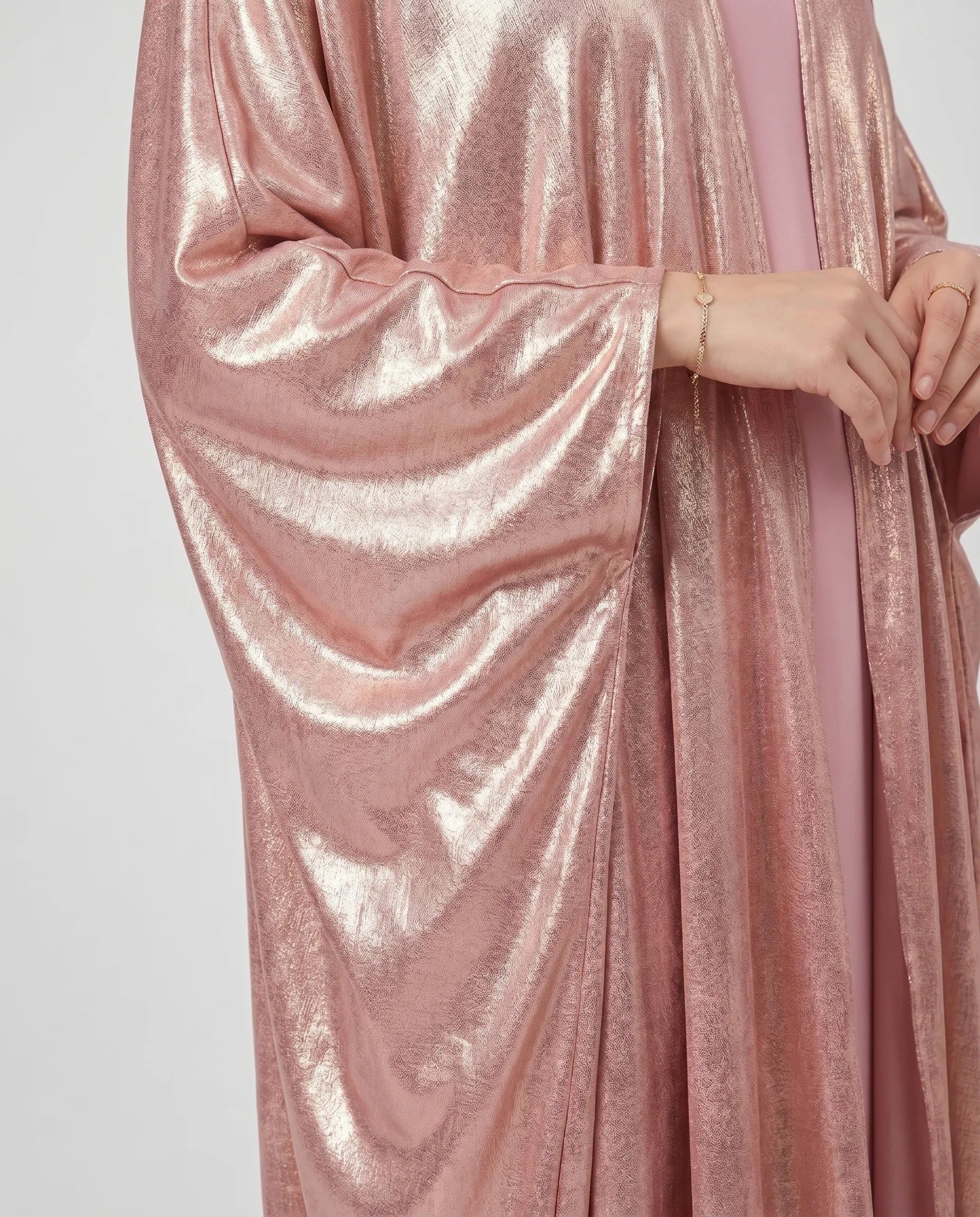 Pink Kimono Abaya Dress