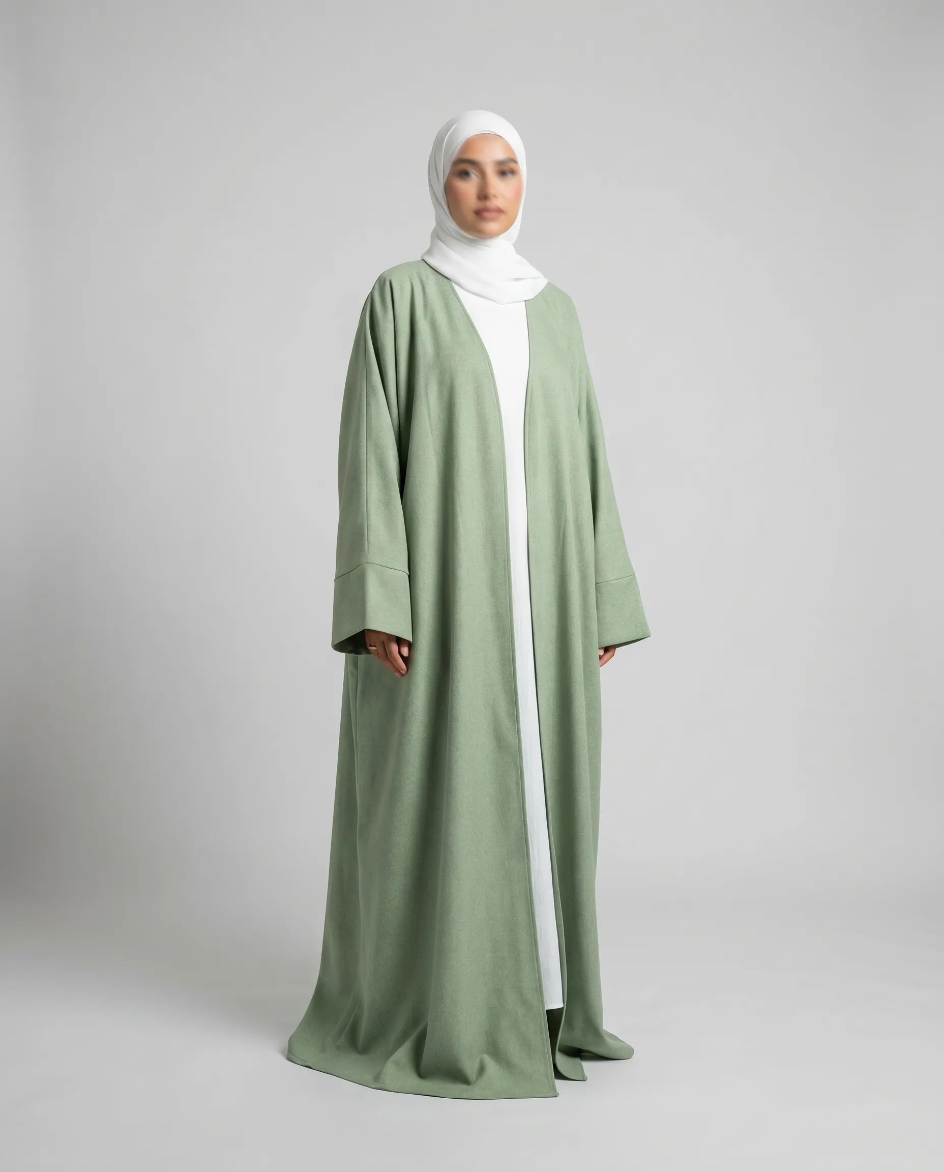 Linen Open Abaya