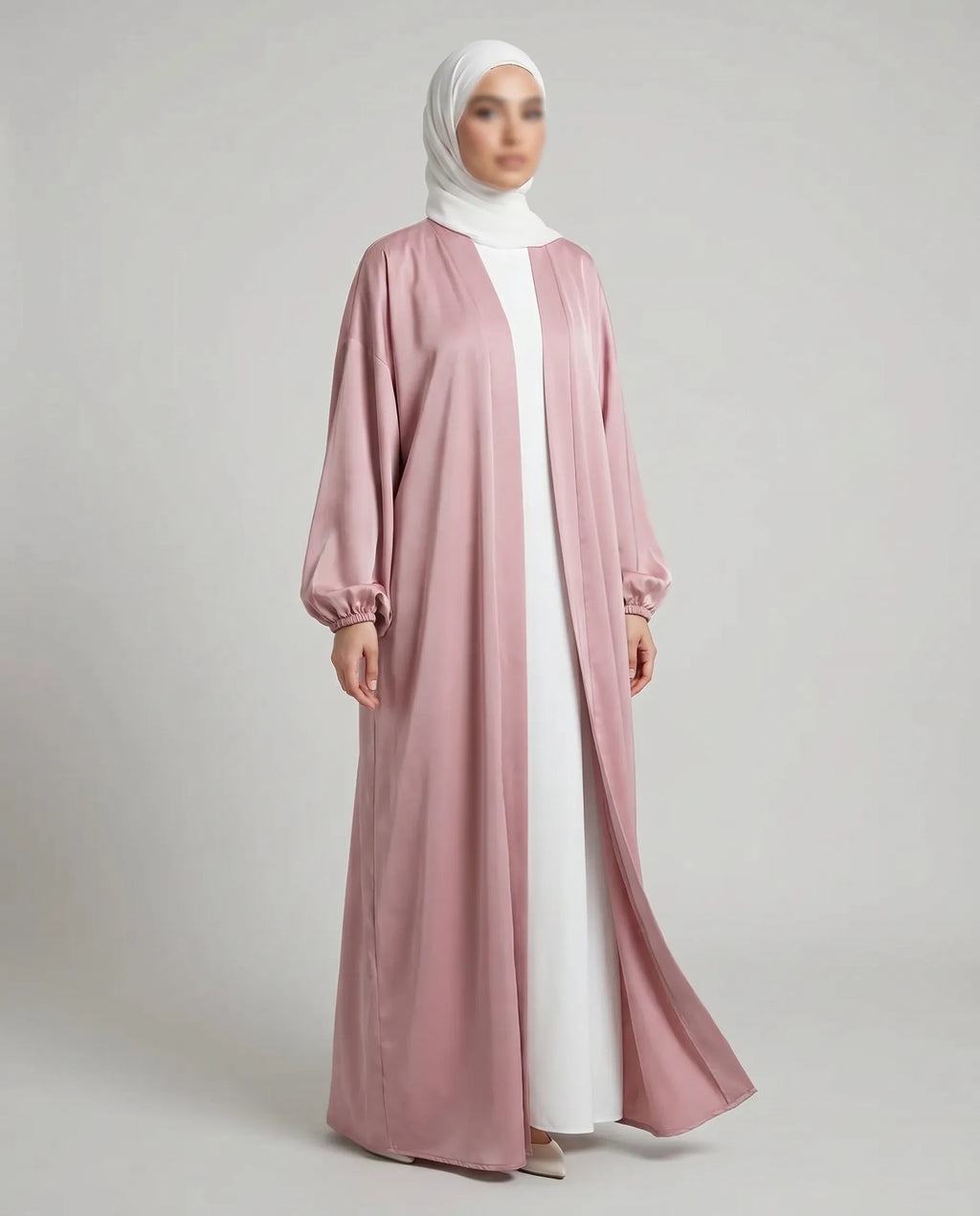 Pink Open Abaya