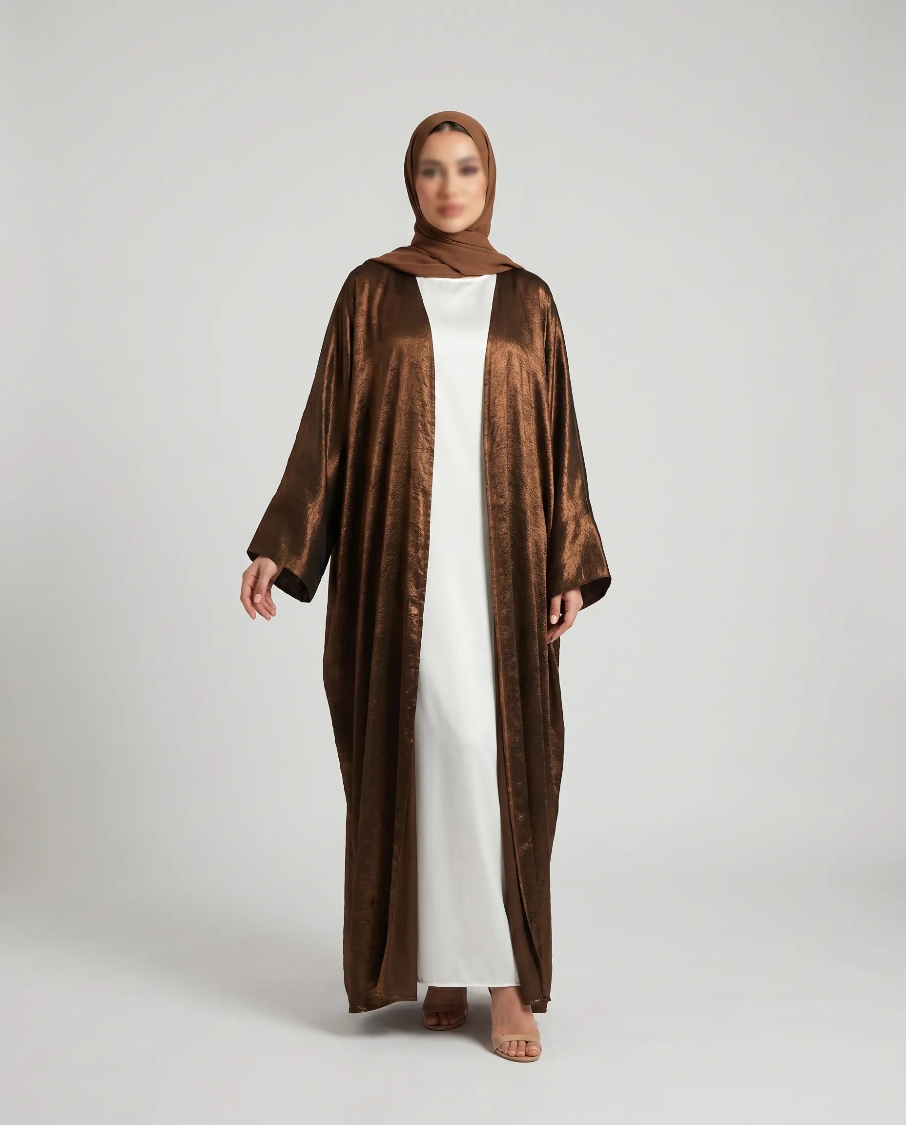 Satin Open Abaya