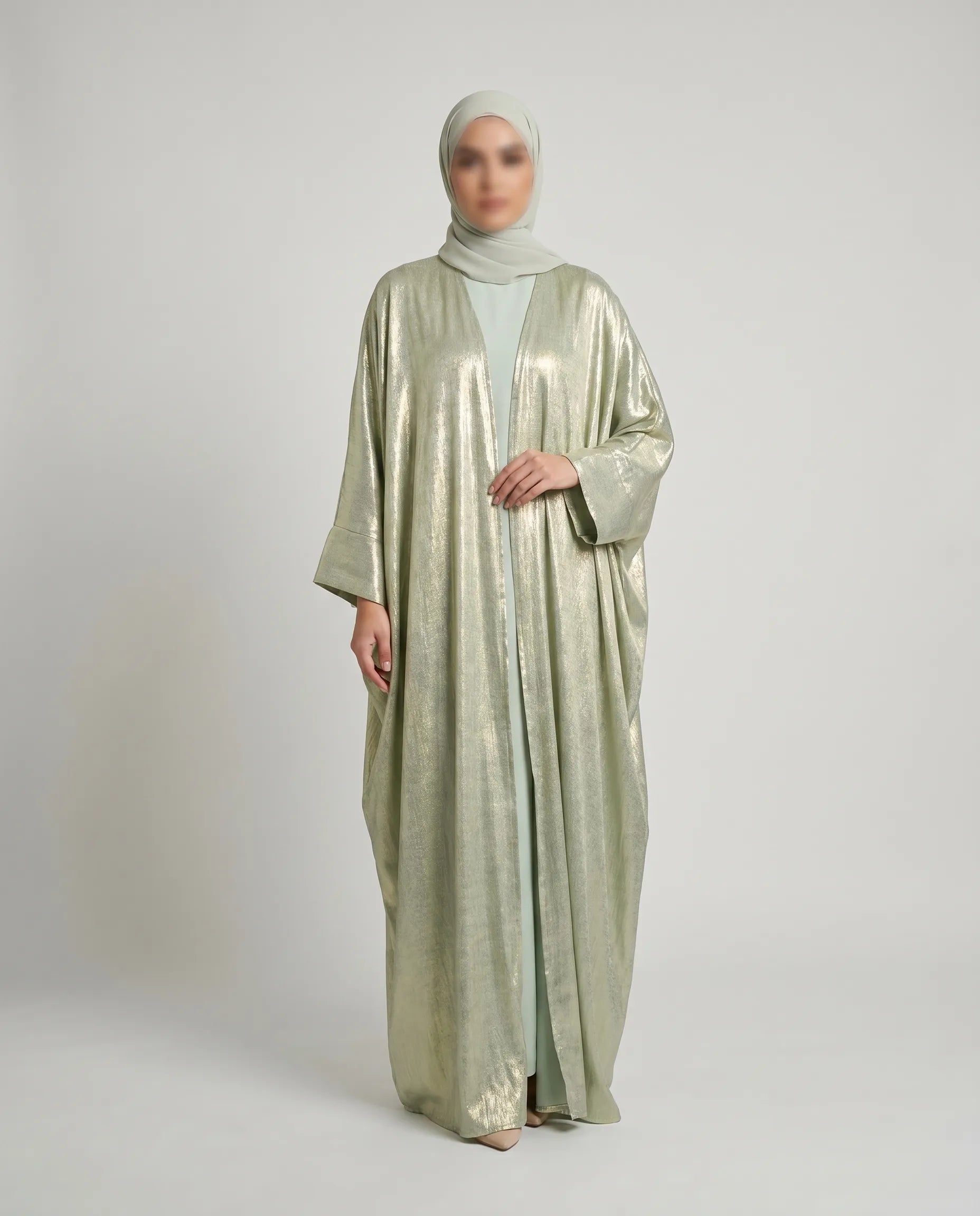 Satin Open Abaya