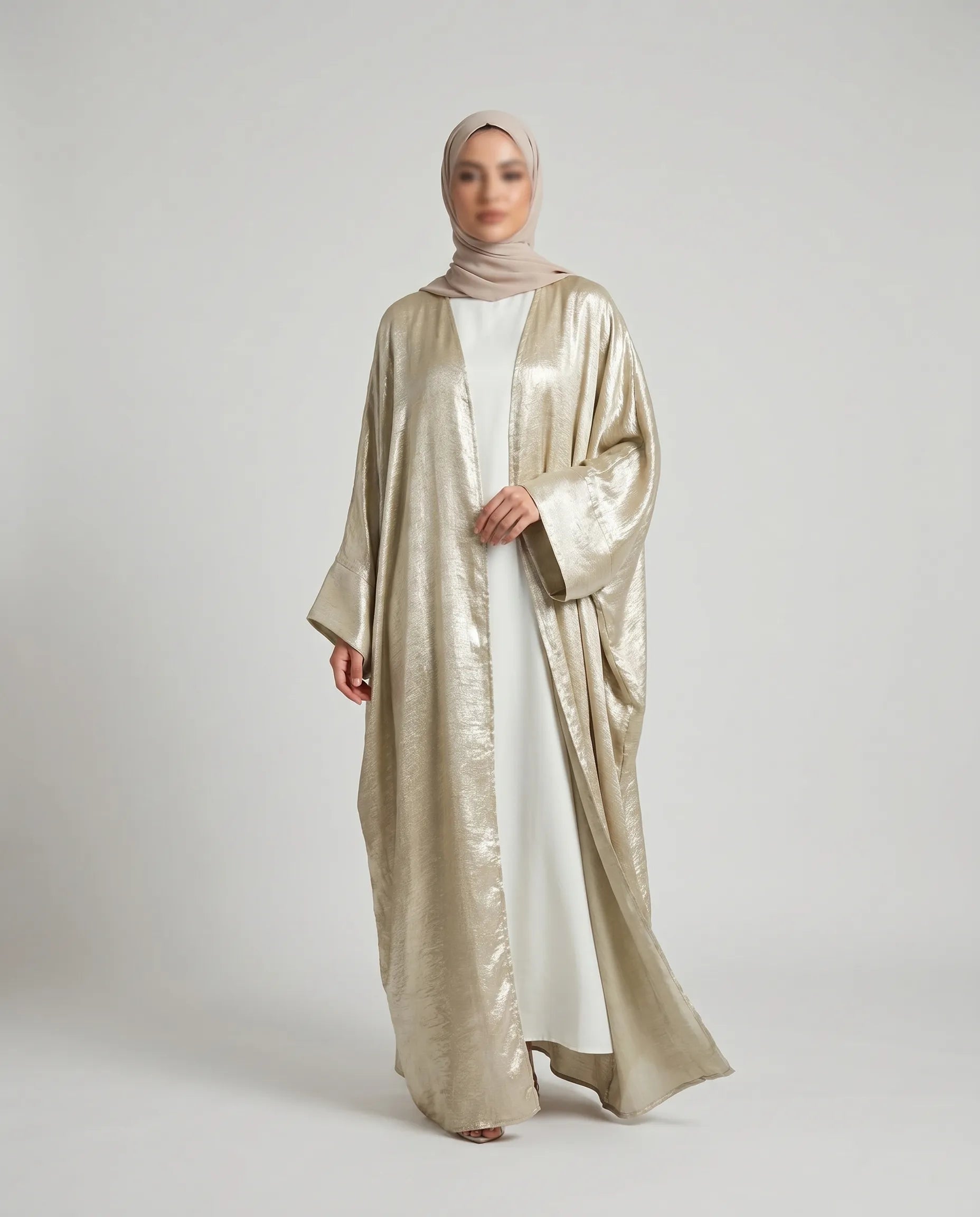 Satin Open Abaya