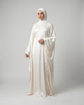 silk white abaya