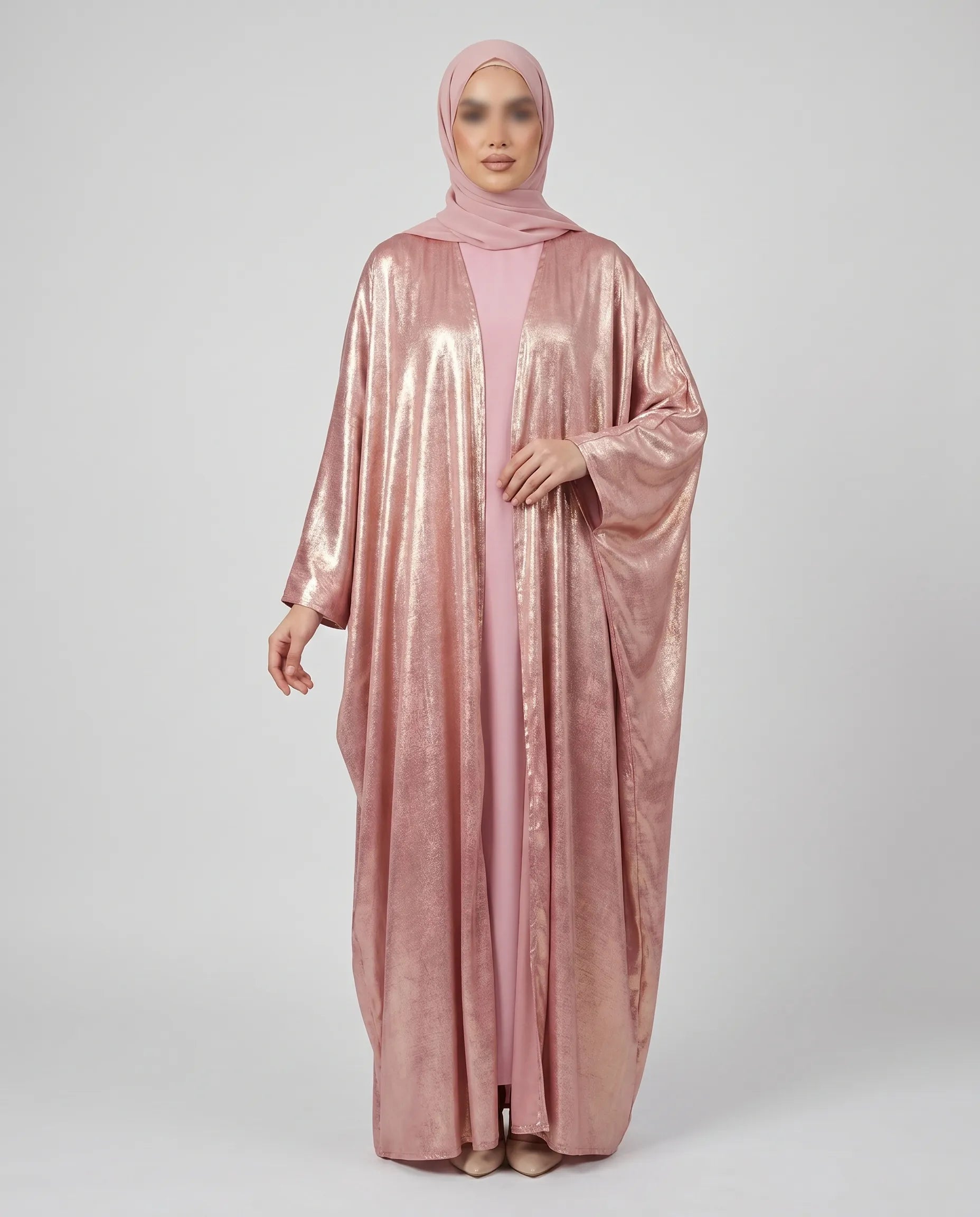 Pink Kimono Abaya Dress