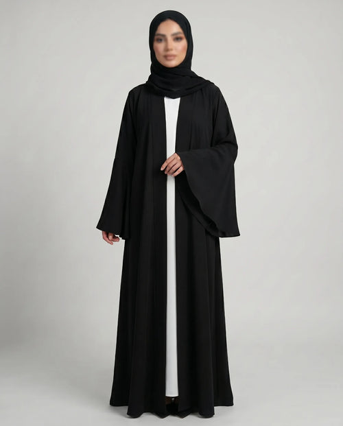 Black Open Abaya