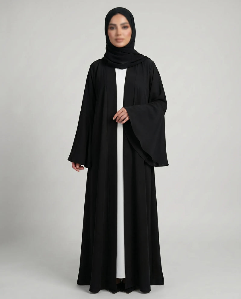 Black Open Abaya