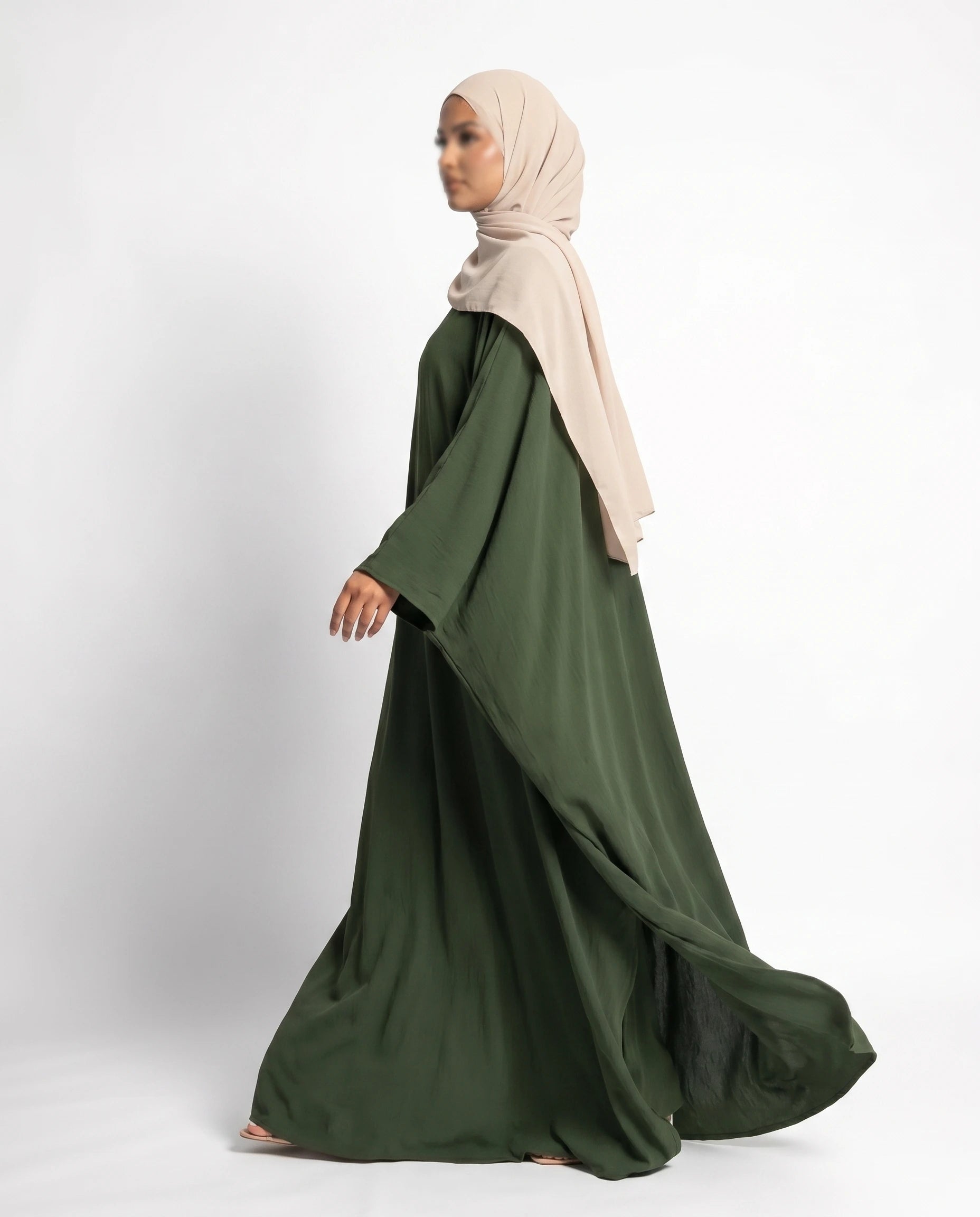 green butterfly abaya
