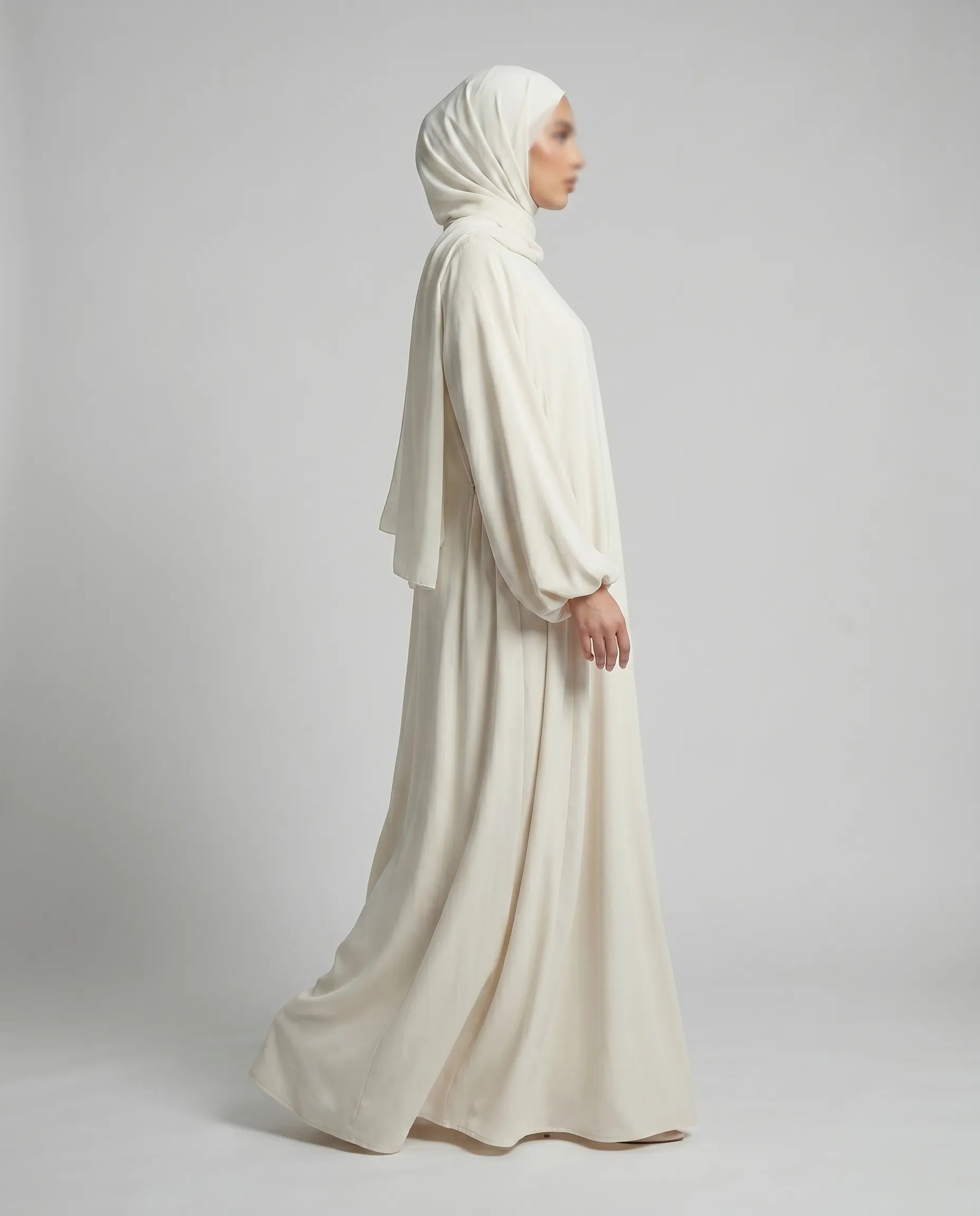 White Abaya Dress