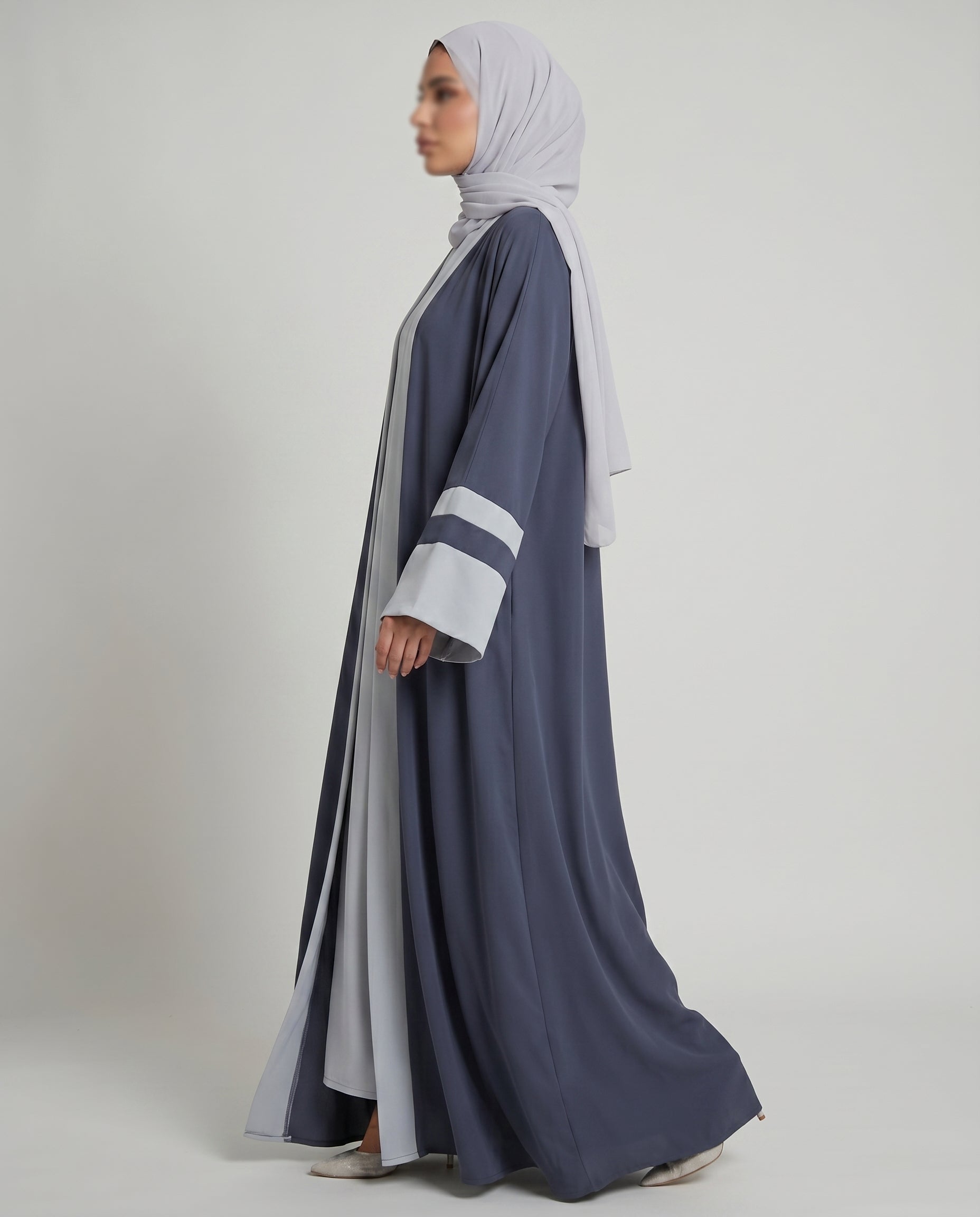 2 piece open Abaya set