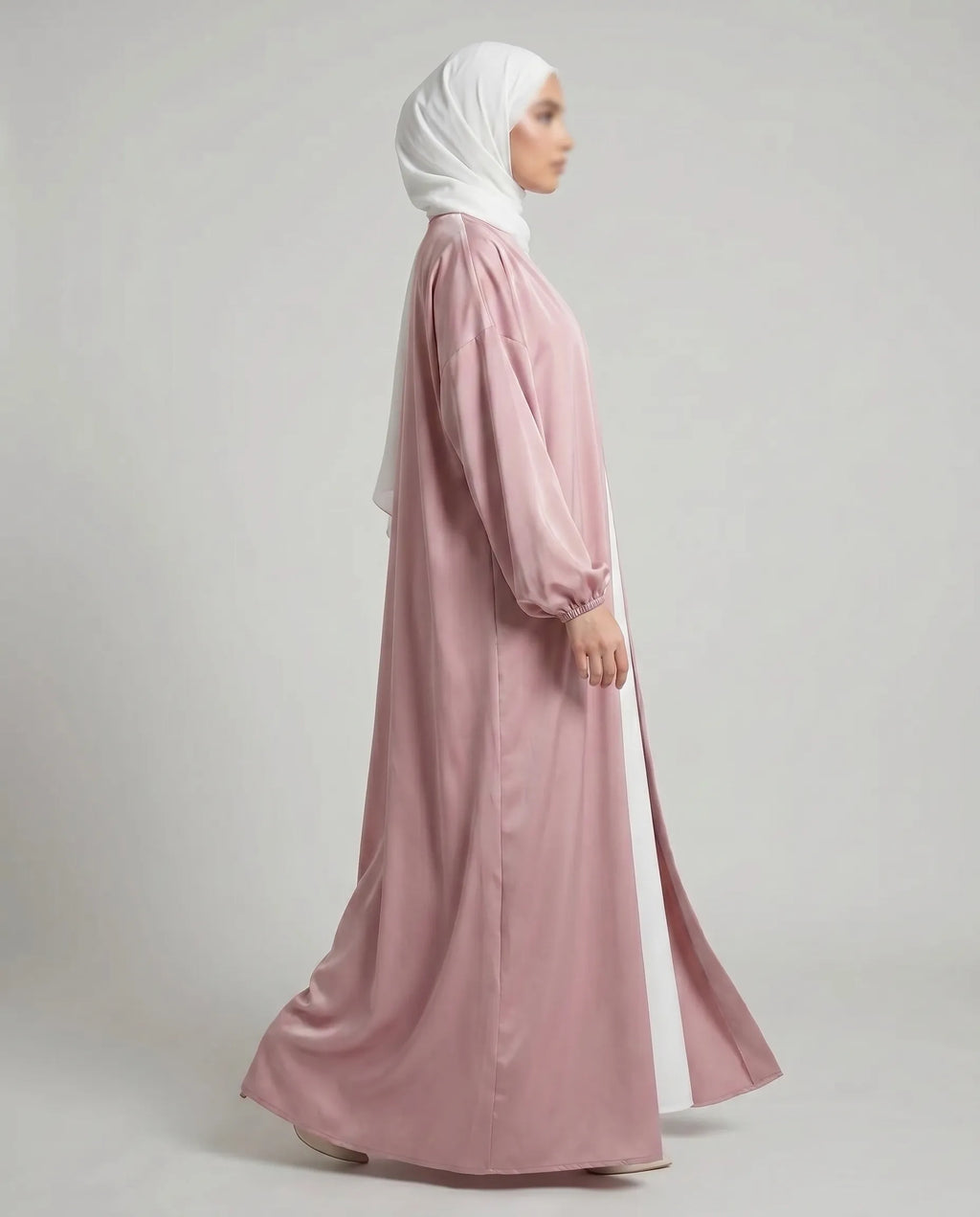 Pink Open Abaya