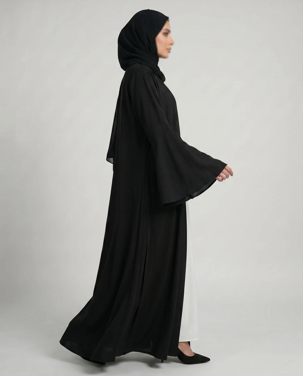 Black Open Abaya