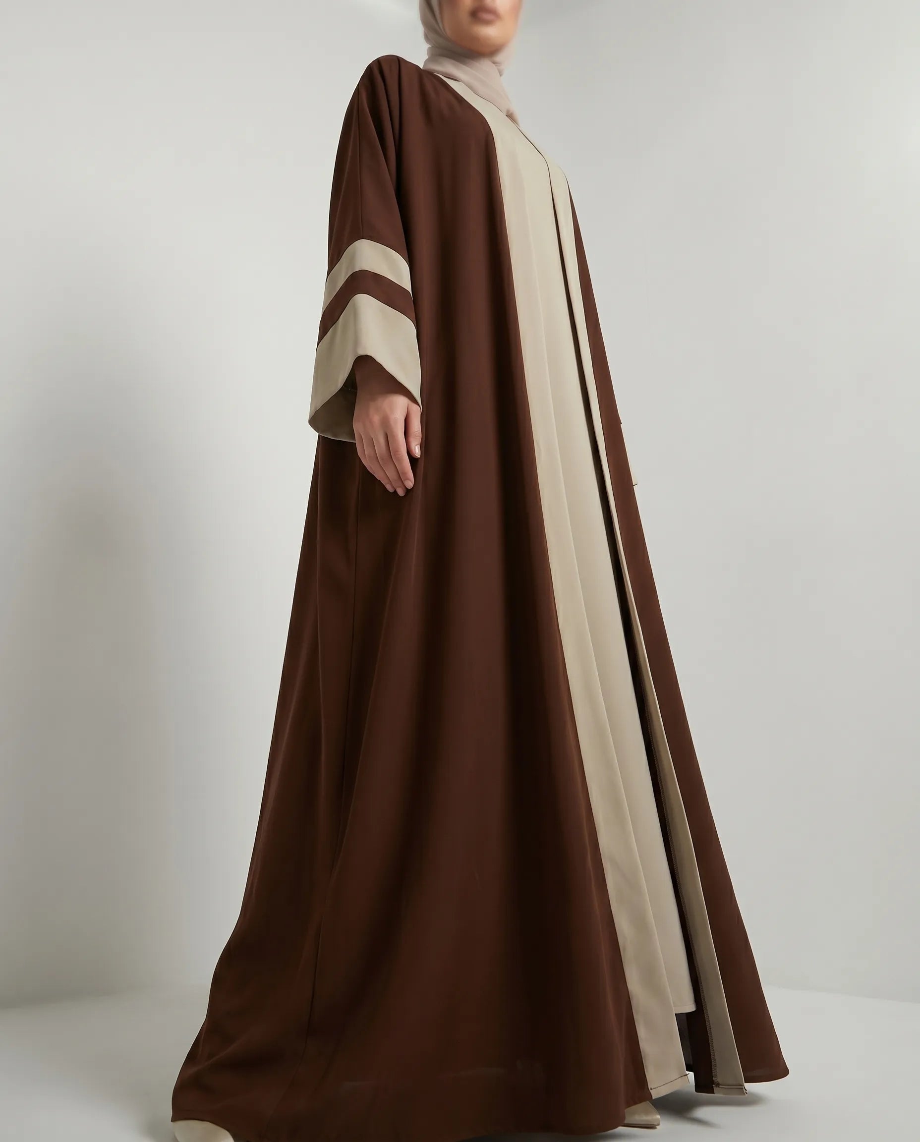 2 piece open Abaya set