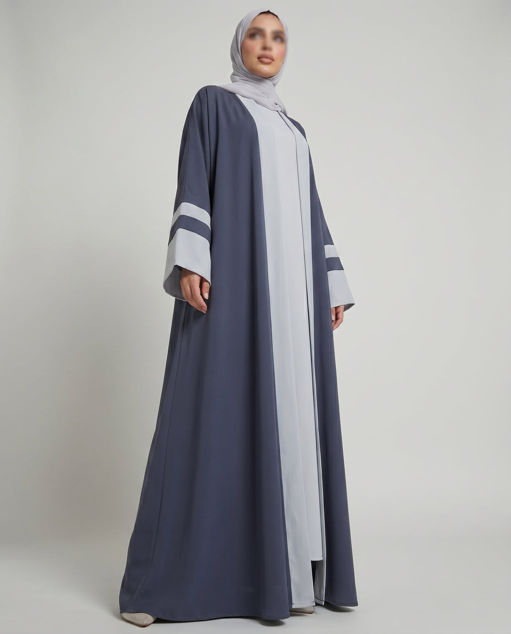 2 piece open Abaya set