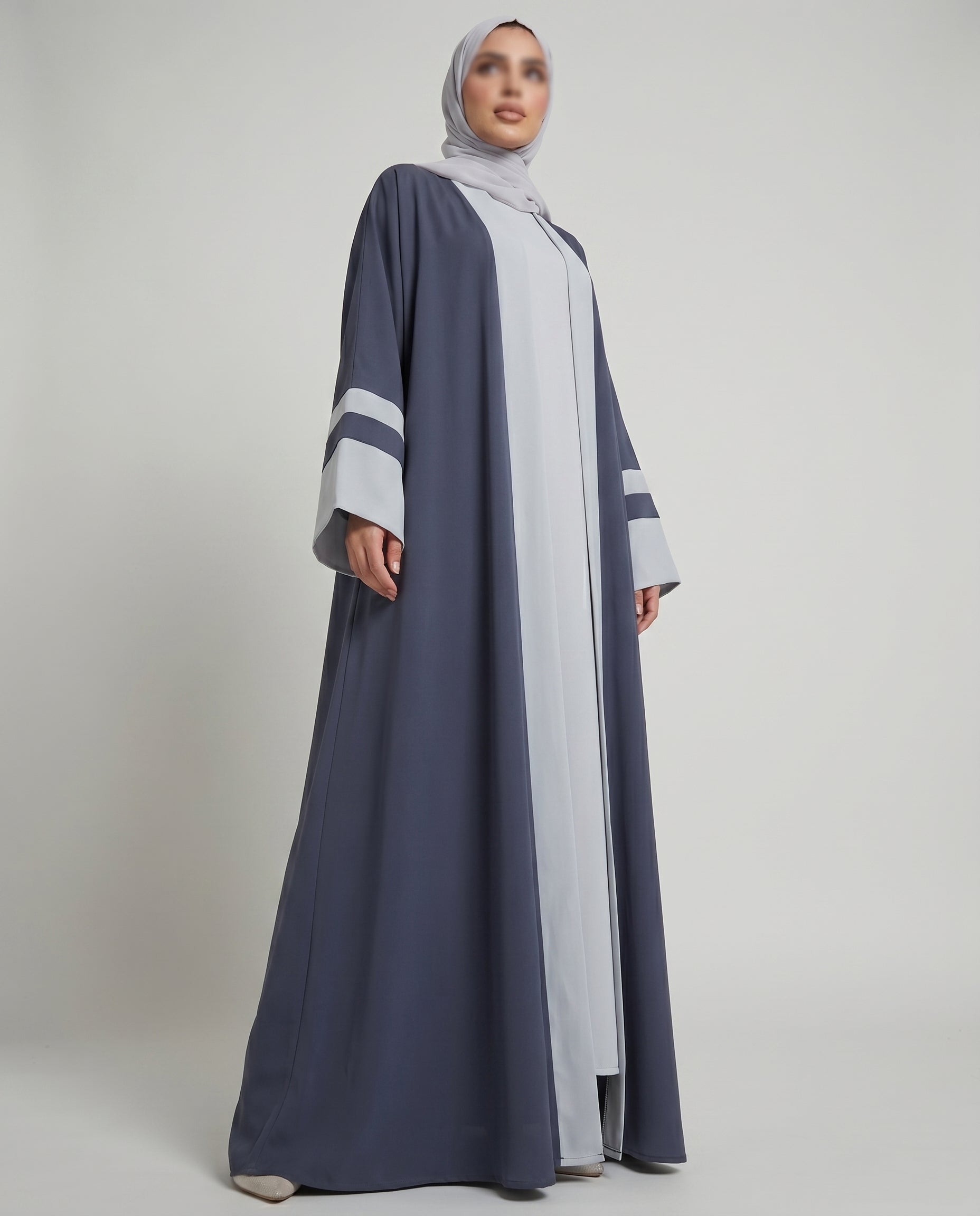 2 piece open Abaya set