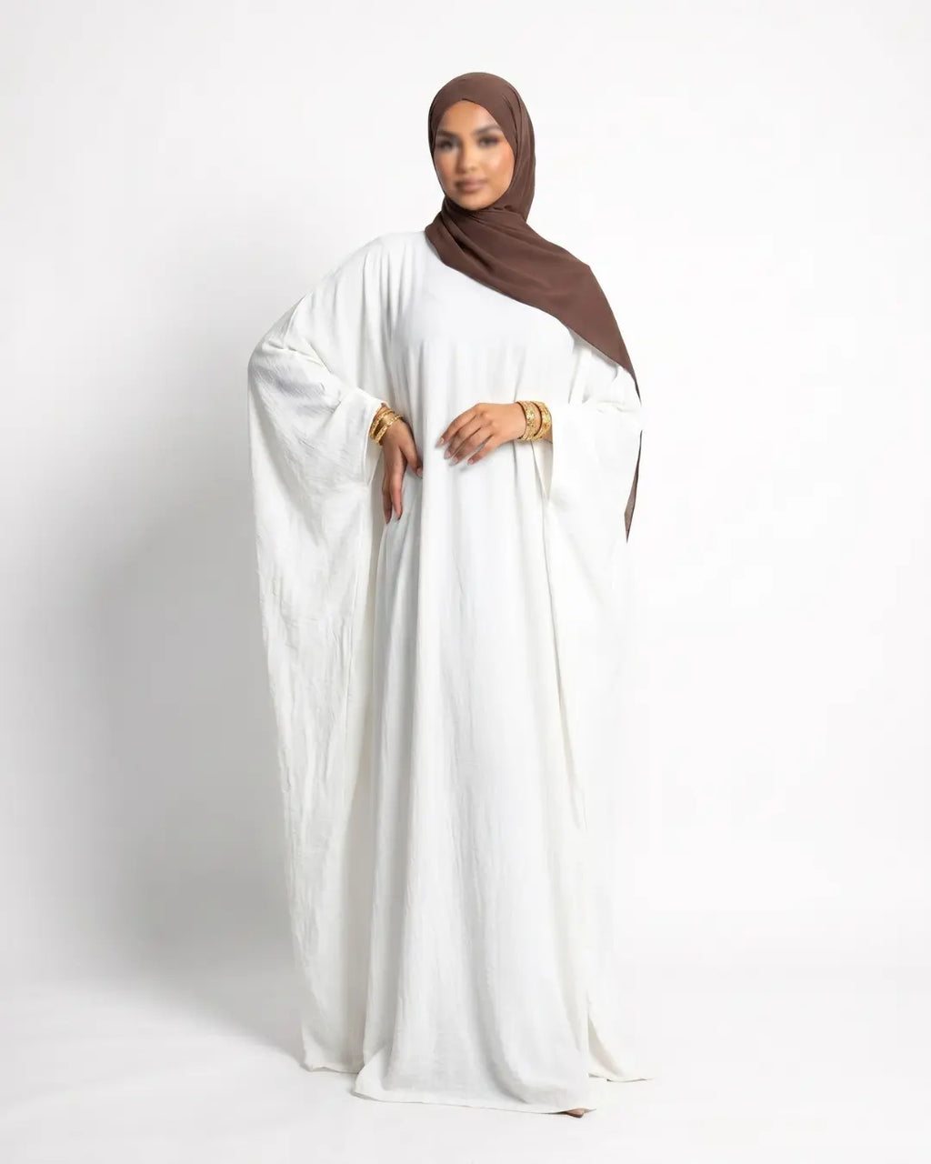 White Butterfly Abaya