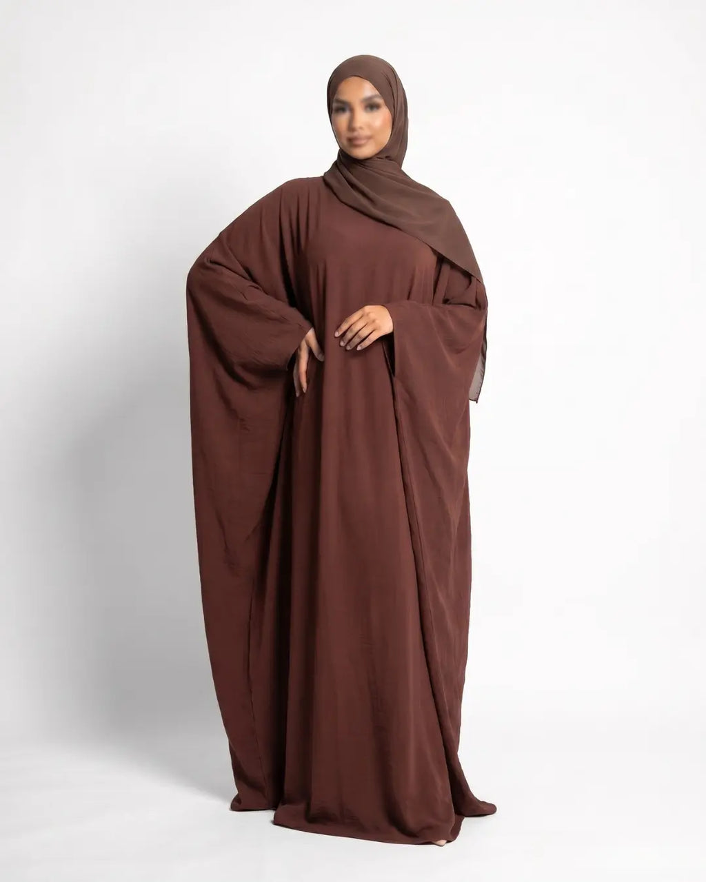 Brown Butterfly Abaya
